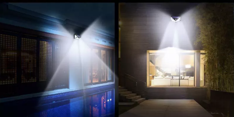 Integrated Solar Energy 100 LED IP65 Outdoor Solar Wall Lamp Wireless With Motion Sensor