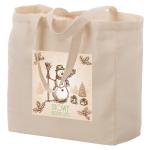 Promotional Personalized Monogram Canvas Tote Bag Shopping With Printed Logo