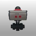 OEM Pneumatic Actuated PVC Ball Valve , UPVC True Union Ball Valve Anti