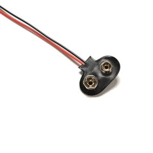 China Experimental 9V Battery Snap Connector Wire Harness 18cm Rubber Soft Shell wholesale
