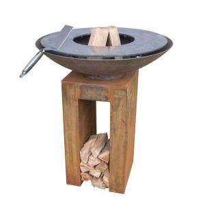 China Modern Cooking Charcoal Barbecue Grill Corten Steel Outdoor Fire Bowl BBQ wholesale