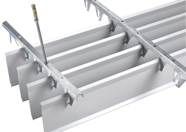 Interior Aluminum Suspended Linear Metal Open Cell Ceiling Tiles For Metro