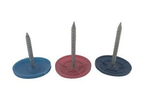 China 12 Gauge Oem Plastic Cap Nails Round For Roofing wholesale