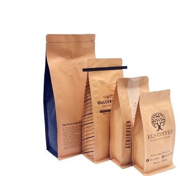Factory supply doypack pouch stand up kraft paper bags/zipper paper packaging bag