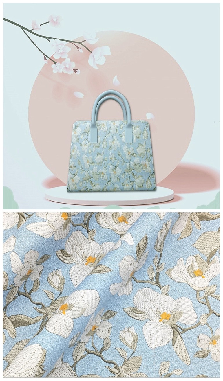 0.8mm Printed Flower Brushed Base PVC Leather For Handbag Packing Box Phone Case Decoration Usage
