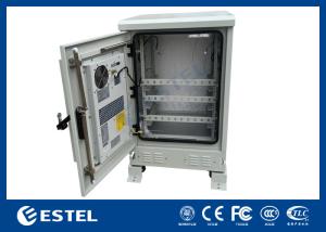 China 19inch 15U Outdoor Telecom Cabinet With AC , Four Wheels Weatherproof Data Cabinet wholesale