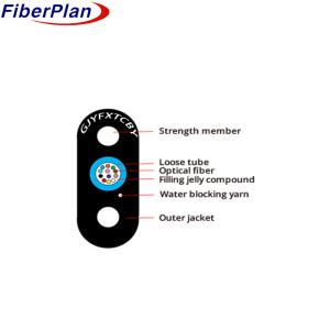 China Super Cost Effective Fiber GJYFXTCBY G652.D Single Core FTTH Drop Cable With Messenger wholesale