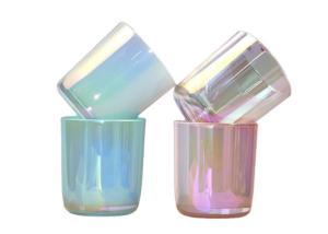 China Glass Cylinder Candle Holder with Rounded Base 8 10 12 15 16 oz Tumbler Candle Vessel for Christmas wholesale