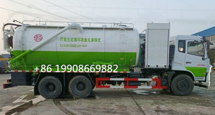 Dongfeng 6x4 Driver 20000L Sewage Suction Truck with Vacuum Pump for Sucking Waste Water Vacuum Sewer Tanker Suction Truck