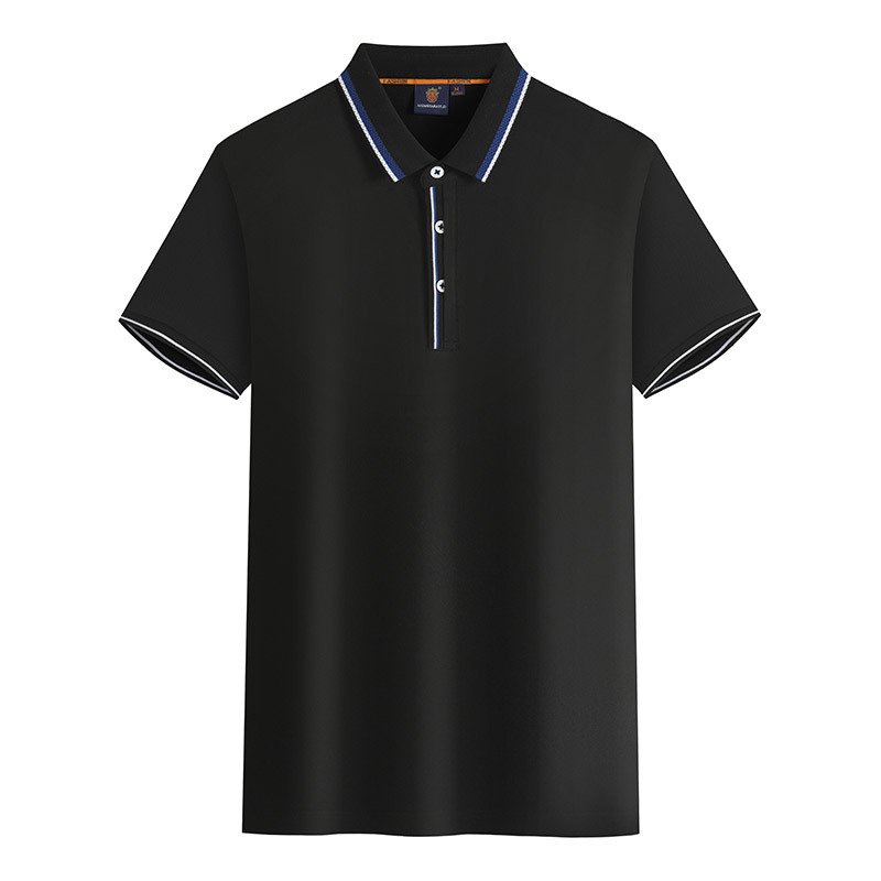 Custom Cotton Polo Shirt Lovers Work Clothes Lapel Solid Color T-shirt Embroidery Logo