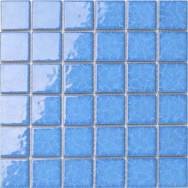 Square Glazed Mosaic Swimming Pool Ceramic Tiles Anti Slip In 2x2 In