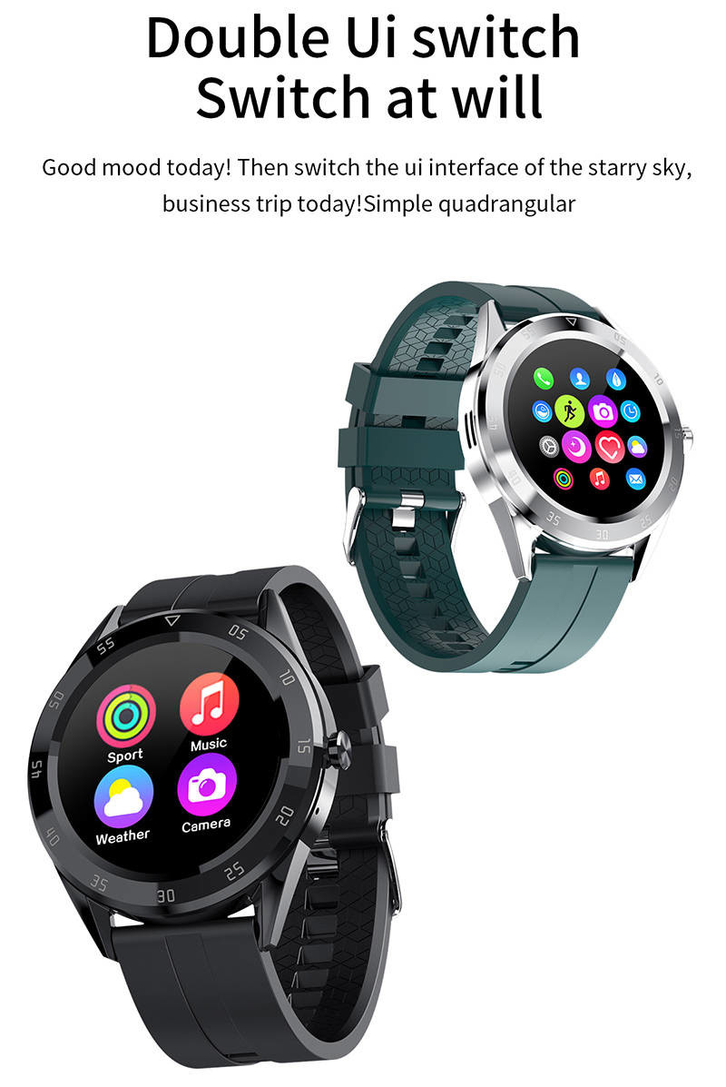 1.54 Inch Full Touch Fitness Smartwatch Full Touch Fitness Tracker 200mAhWith Weather Push