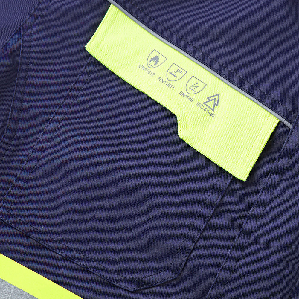 Cotton Stretch Flame Resistant Safety Jacket Anti Statics FR Work Jacket