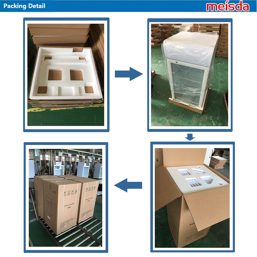 235L Supermarket Transparent Glass Door Cold Showcase Display Refrigerators SC235B