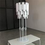 Gold Silver Wedding Centerpieces Flower Stand For Sale White Metal Tube