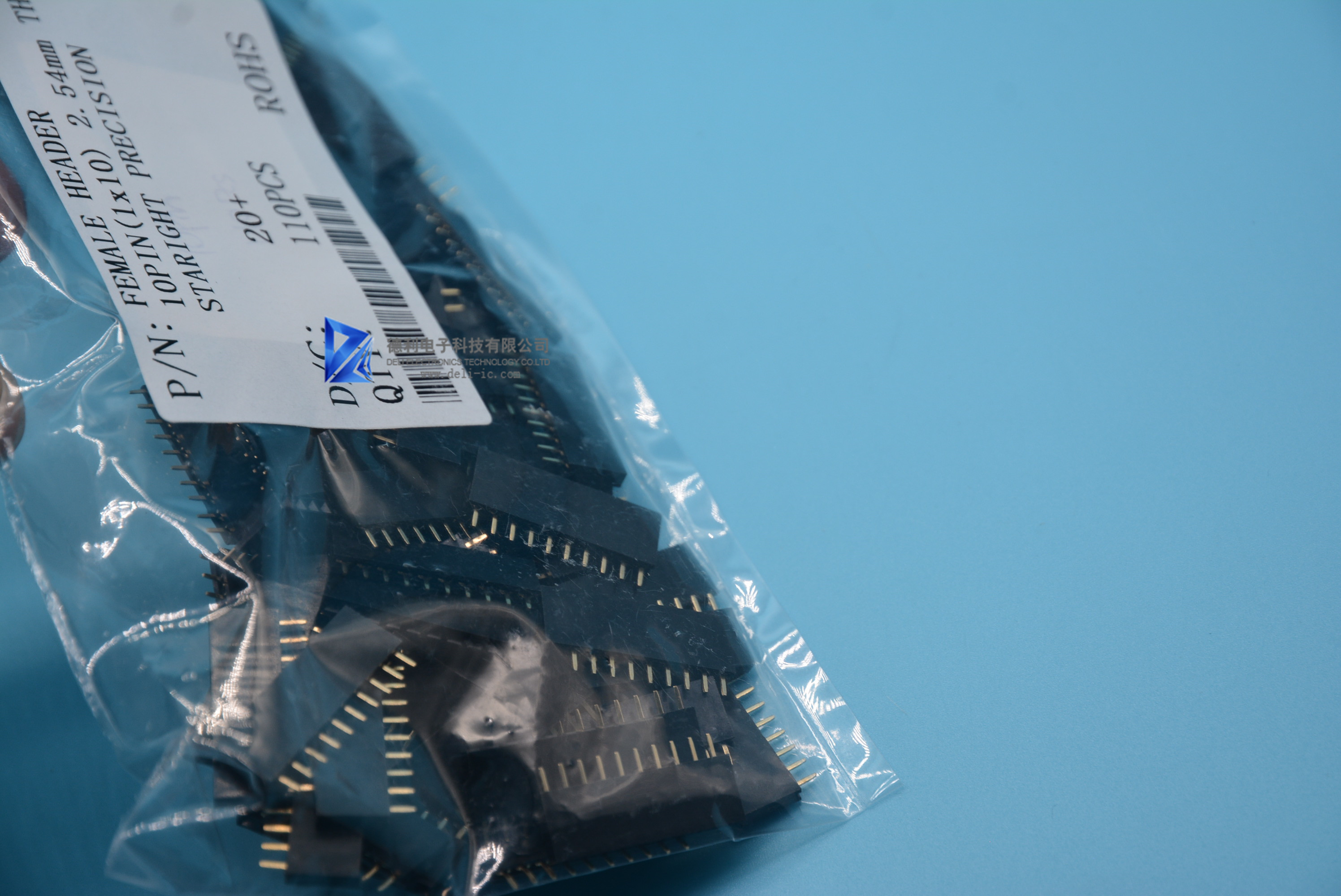 Plastic Female Header 5P 10P Pitch 2.54mm THT PCB Connector