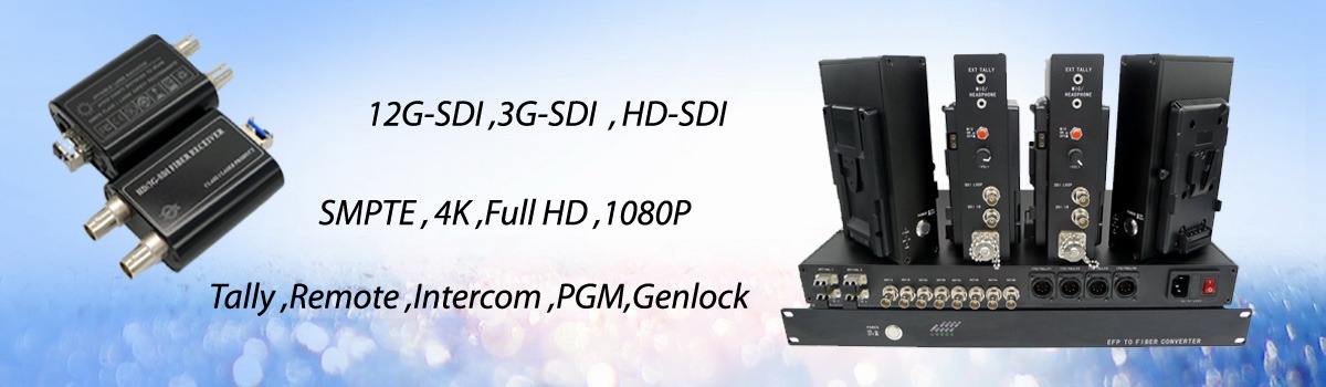 Cameraman And OB Vans Fiber Camera System EFP Fiber Link With 3GSDI Intercom Remote Tally Optical Multiplexer