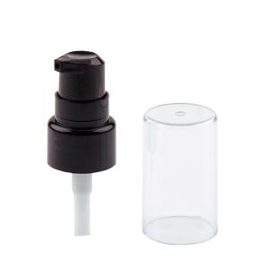 China Smooth 20MM Black Cosmetic Lotion Pump With Full Clear Cover wholesale