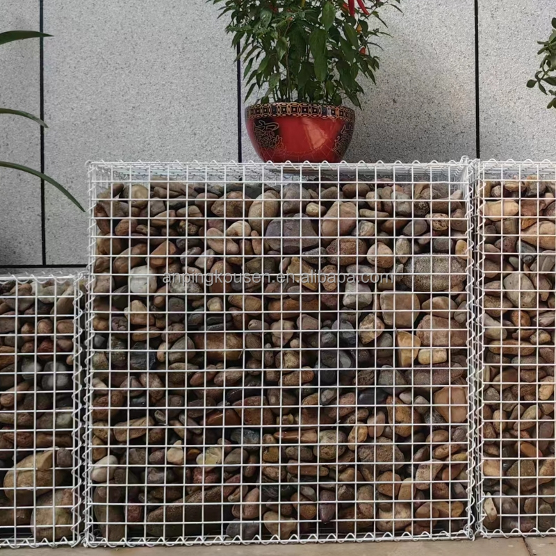 Welded Mesh 100X80X30Cm 2x1x0.5m 200x100x5 cm Gabion Basket Stone Cage Garden Fence