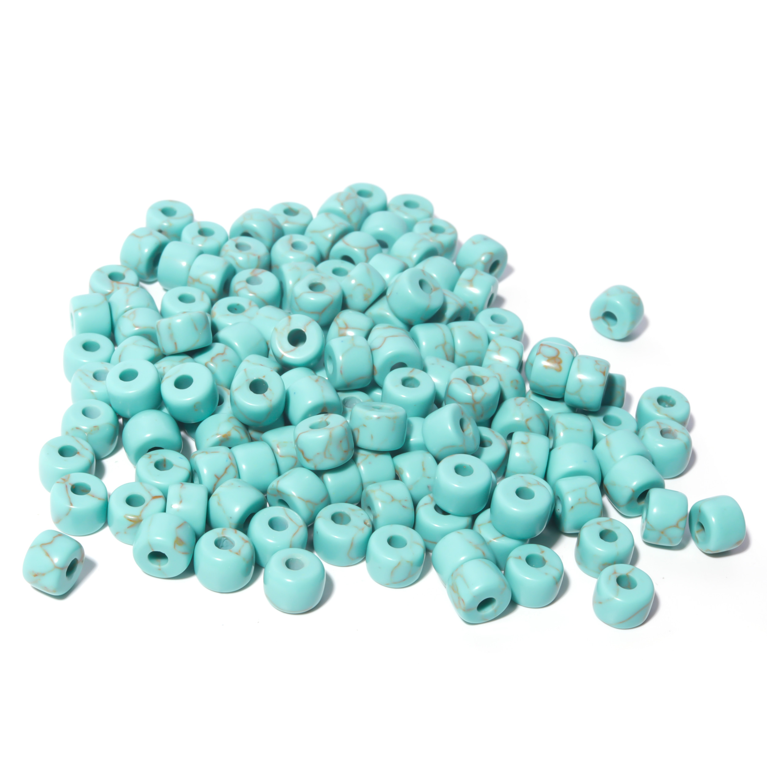100 Colors Gemstone Forte Beads 6*8mm*2.0 Holes DIY Patterns With Rope