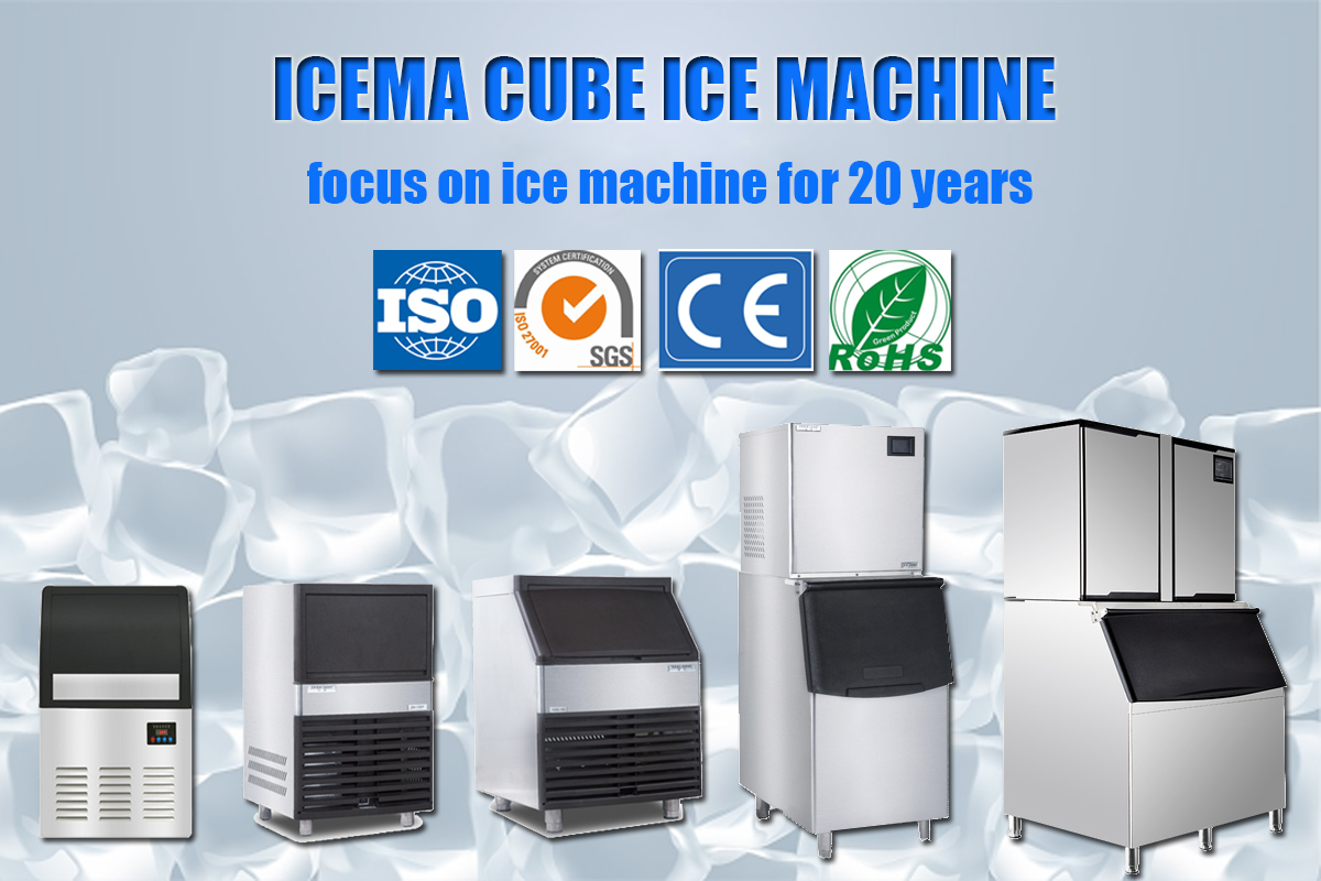 Emerson Compressor ICEMA Automatic 1ton Ice Cube Making Machine for Ice Production