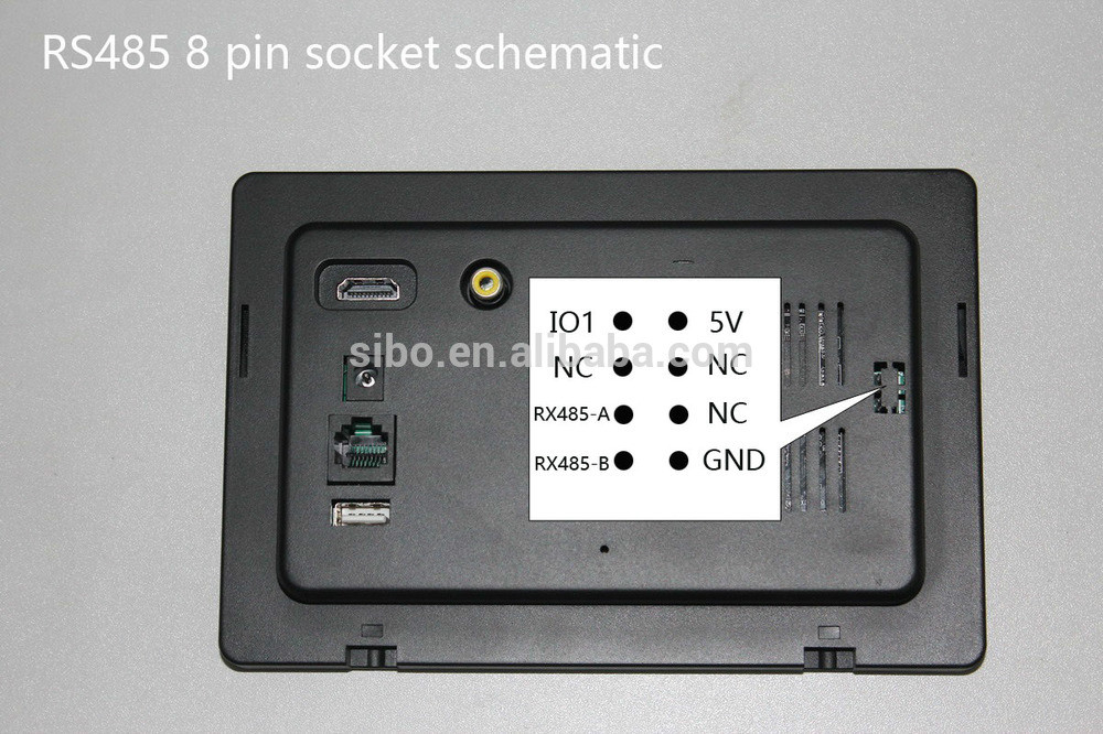 7 Inch IPS Screen Wall Flush Mount Tablet Button Free PoE powered LED Indicating Bar