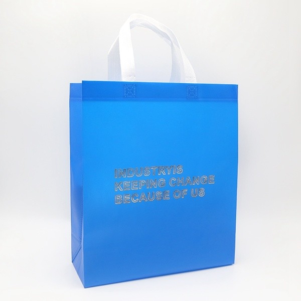 Glod blocking Promotional Eco-friendly rope handle folding non woven shopping bag