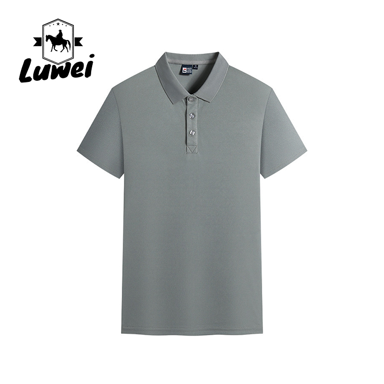 Embroidery Logo Mens Polo T Shirts Breasted Cardigan Lattice Polyester