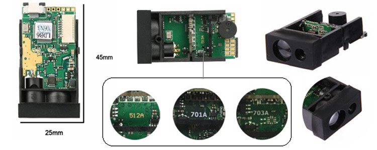USB 40m Distance Sensor Short Range 3.3V , Low Temperature Laser Position Sensor