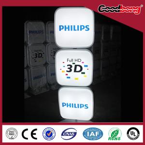 China New Advertising High quality round vacuum metal frame rotating sign wholesale