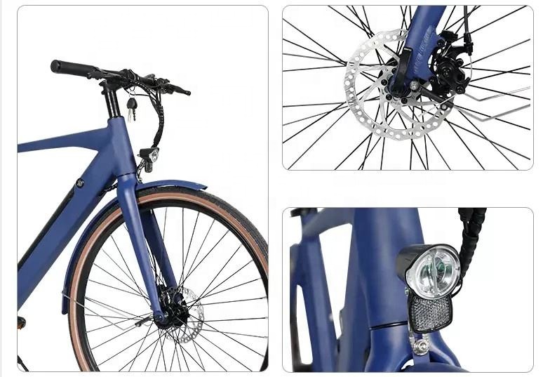 36V 250W Electric Road Bike Single Speed Belt Drive 700C City E Bike