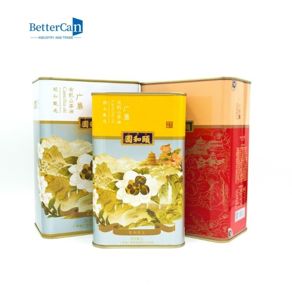 Rectangular 3 Liter Olive Oil Tin Can Manufacturers Without Handle
