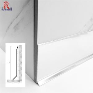 China Weather Resistance Aluminum Skirting Board , 2.44m Brushed Aluminium Skirting wholesale
