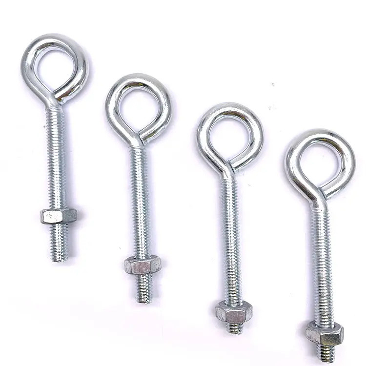 Zinc Plated Round Eye Bolts & Screws DIN Standard for Secure Fastening