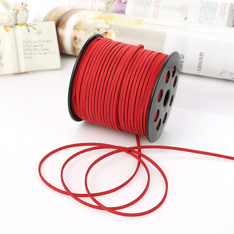 Suede Leather Velvet Wired Ribbon 3mm Double Sided Velvet Ribbon
