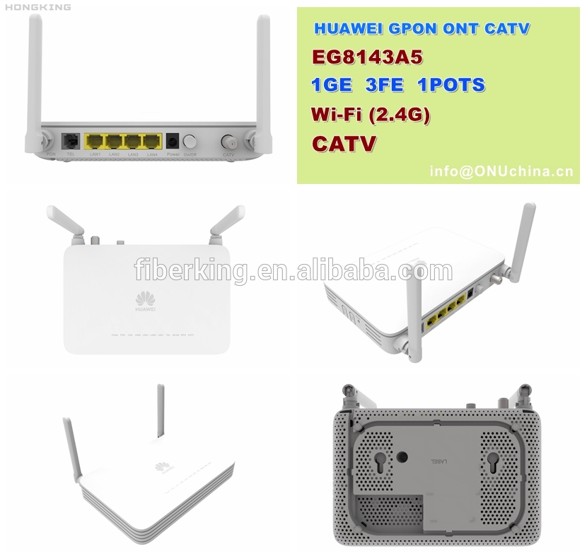 EchoLife GPON EG8143A5 2.4G wifi 1GE 3FE HUAWEI CATV ONU ONT HG8247H5 for ftth