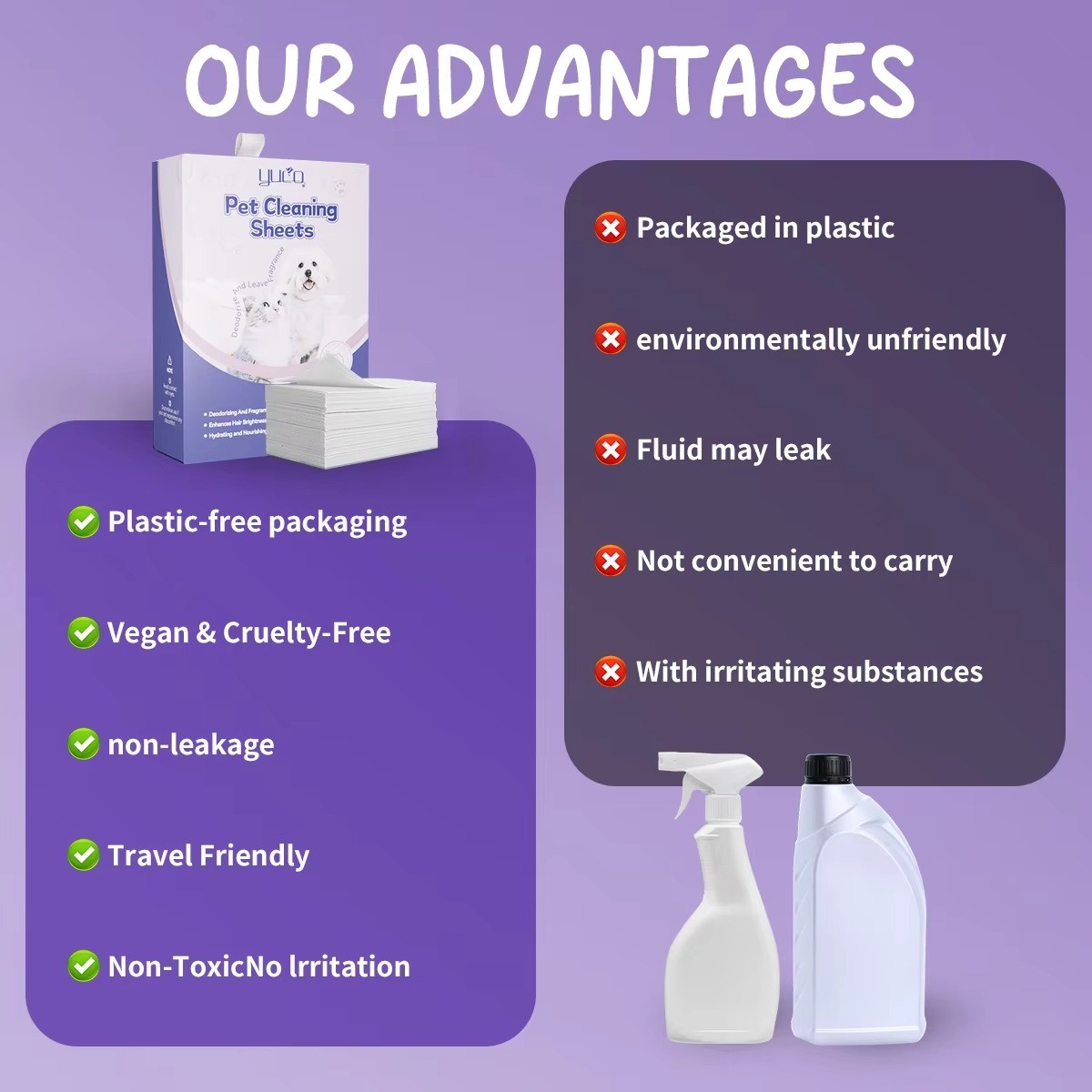 Safe Pet Laundry Detergent Sheets Plastic Free Eco Friendly Dog Shampoo Sheets