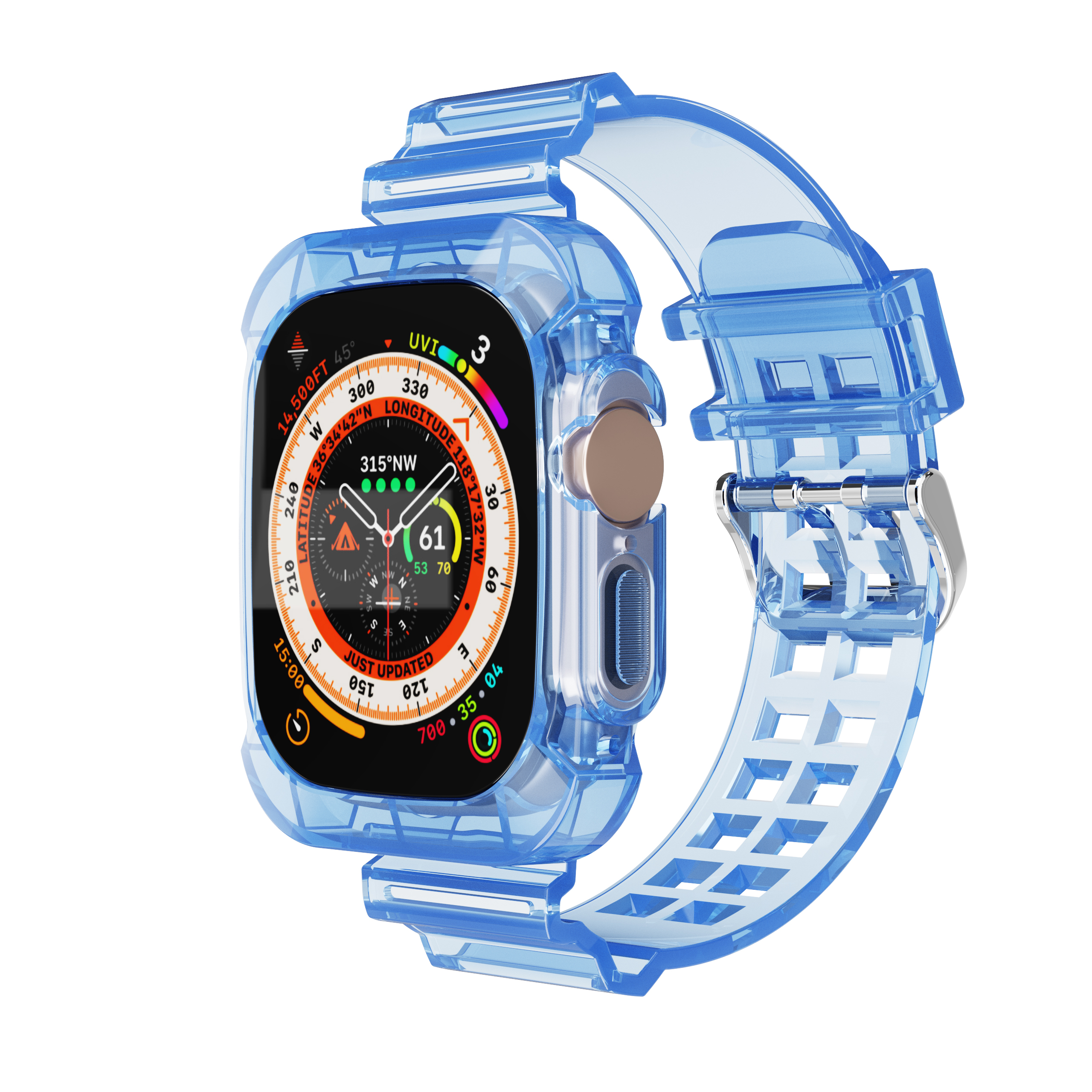 Private Mold Transparent Bands for I Watch 2 3 4 5 6 7 8 9 SE 11 Colors Smart Watch Band