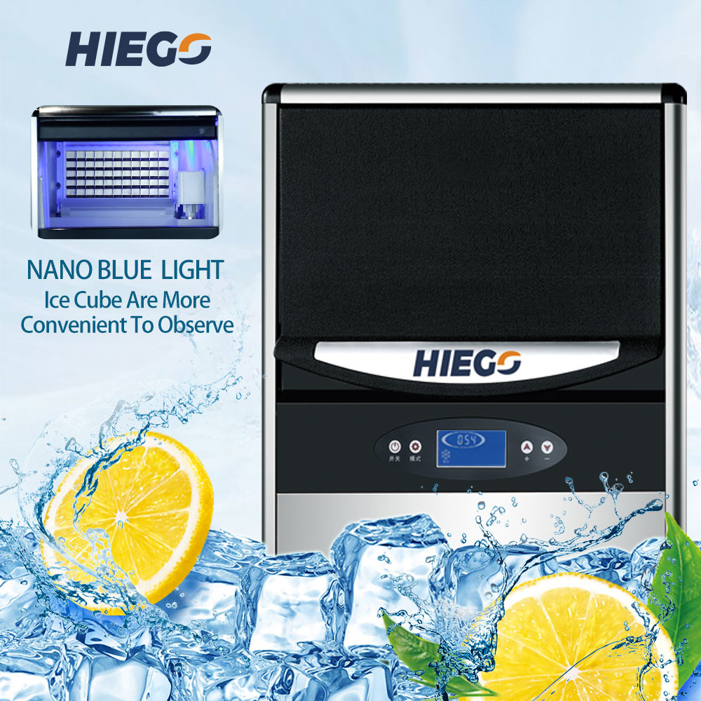 40kg Commercial Automatic Ice Cube Maker Machine 18kg Storage R290