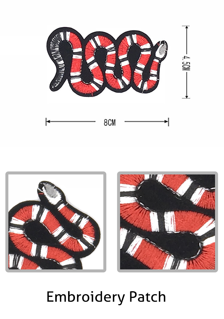 DIY Fashion Embroidered Animal Patches , Colorful Decorative Patches For Jackets