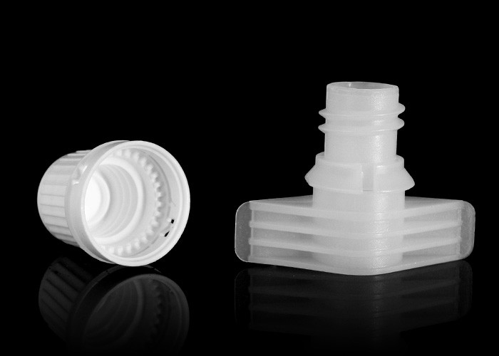 9.6mm / 10mm Non Spill Plastic Spout Caps For Sauce Jams Flexible Spout Bags Package