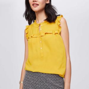 China Gold Sleeveless Latest Blouse For Women wholesale