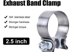China Catalytic Converter Repair Parts 2.5&quot; Narrow Band Clamp For Exhaust Tip wholesale