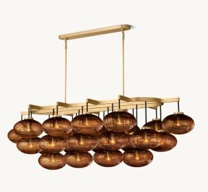 China 72'' Industrial Style Antique Brass Ceiling Chandelier 110V-240V wholesale