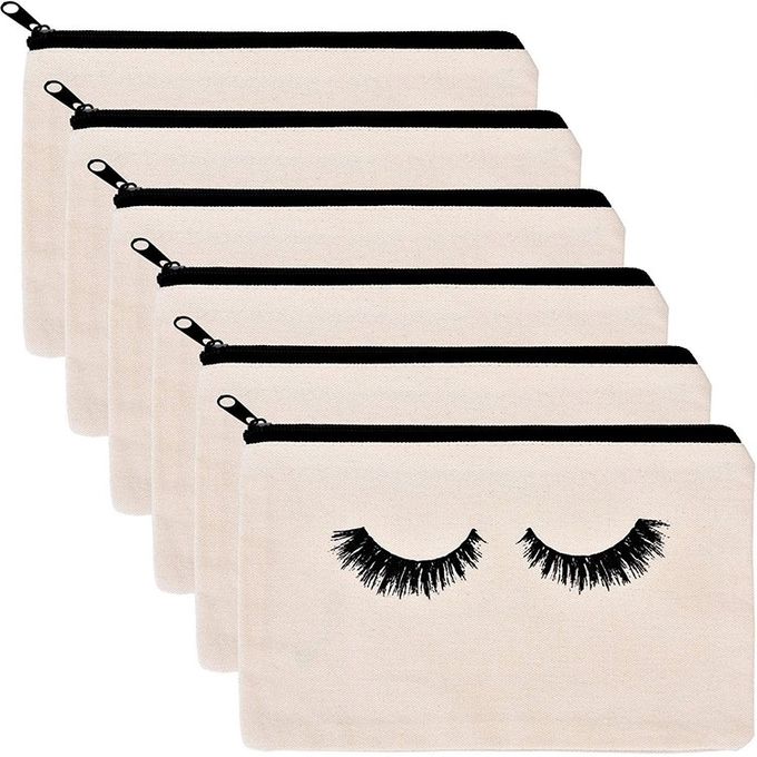 Customized fashion zipper cartoon cotton cosmetic make up bag Canvas Bag