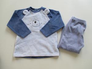 China Elasticated Waist Baby Boy 2pcs Set Embroidery Cute Bear wholesale