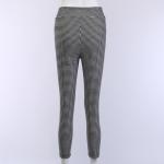 Autumn Plaid High Waist Ladies Casual Pants
