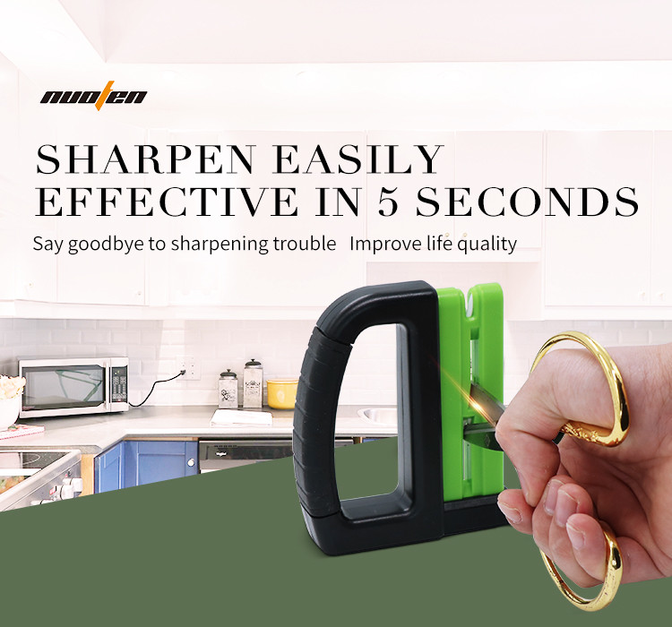Amazon Small Kitchen Sharpening Stone 2 Stages Mult-Function Knife Scissor Sharpener