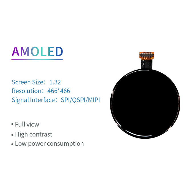 1.32 inch AMOLED OLED display module side view