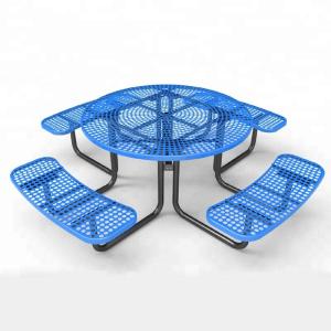 China ISO9001 Certified Sunproof Picnic Table Bench Set With Umbrella wholesale